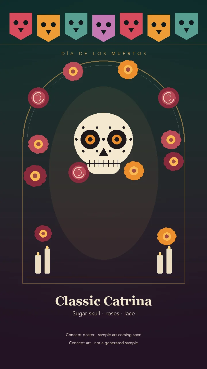 Classic Catrina concept poster